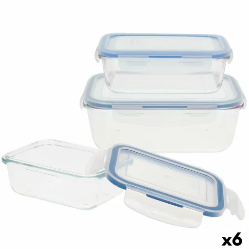 Conjunto de Recipientes de Cozinha Herméticos Empilháveis Max Home 6 Unidades 23 x 7,5 x 17,5 cm