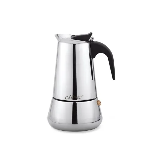 Cafeteira Italiana Feel Maestro MR-1660-4 Preto Prateado Aço Inoxidável 18/10 200 ml 4 Kopjes