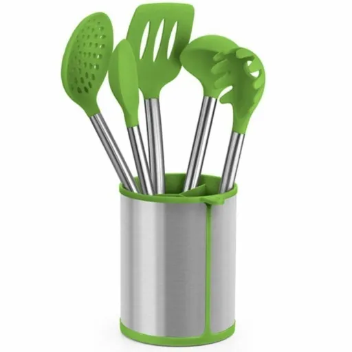 Conjunto de Utensílios de Cozinha BRA A197011 Verde Aço Inoxidável (5 Peças)