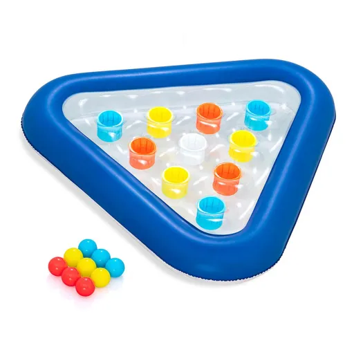 Bestway Jogo Flutuante Triangular Inflável com Bolas 105x97 cm +3 Anos Piscina 52560