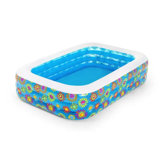 Bestway Piscina Inflável 3 Câmaras Floral 305x183x56 cm +6 Anos Jardim 54121