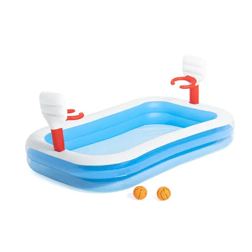 Bestway Piscina Infantil Inflável Jogo de Basquete 251x168x102 cm +3 Anos Jardim 54122