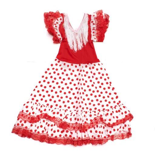 Vestido Flamenco VS-RBLANCO-LRO10 10 Anos