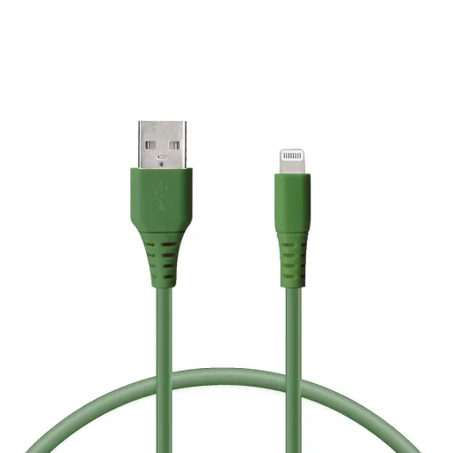 Cabo de Dados/Carregador com USB KSIX Verde 1 m