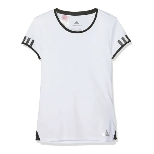 Camisola de Manga Curta Infantil Adidas CLUB TEE DU2464 Branco Poliéster