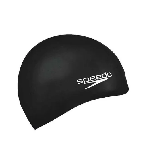 Touca de Natação Speedo PLAIN FLAT Preto Silicone