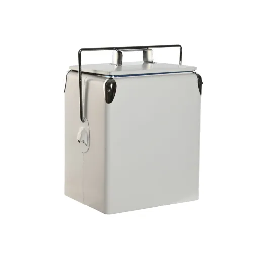 Frigorífico Portátil Home ESPRIT Branco PVC Metal Aço Polipropileno 17 L 32 x 24 x 36 cm