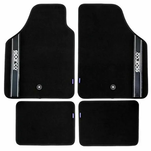 Conjunto de Tapetes de Carro Sparco Strada 2012 B Universal Preto (4 pcs)