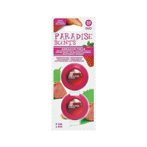 Ambientador Para Automóveis Paradise Scents Morango Duo (2 Uds)