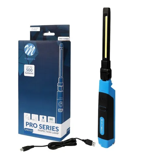 Luz de Trabalho M-Tech ILPRO104 Preto/Azul 500 lm