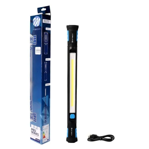 Luz de Trabalho M-Tech ILPRO307 Preto/Azul 1000 Lm