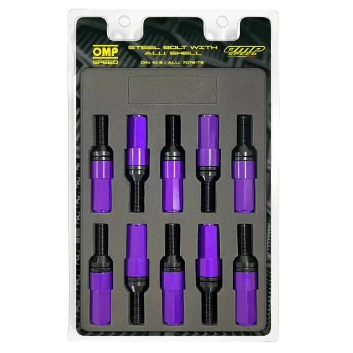 Kit de Parafusos OMP OMPS09971211 28 mm Roxo M12 x 1,25