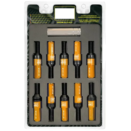 Kit de Parafusos OMP OMPS09971210 28 mm Laranja M12 x 1,25