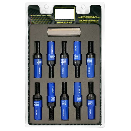 Kit de Parafusos OMP OMPS09981207 28 mm Azul M12 x 1,50