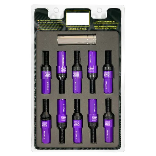 Kit de Parafusos OMP OMPS09981211 28 mm Roxo M12 x 1,50