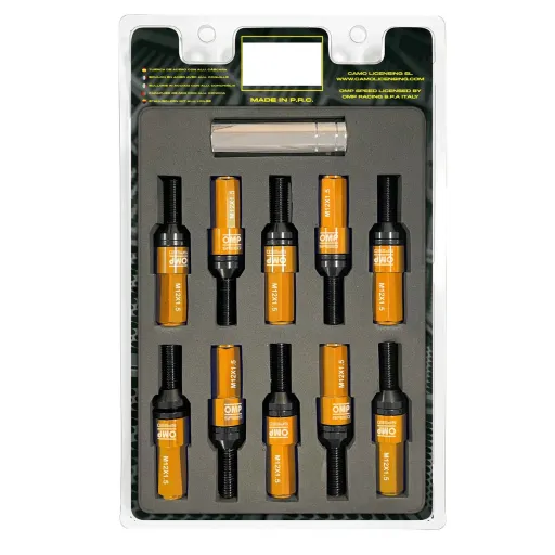 Kit de Parafusos OMP OMPS09981210 28 mm Laranja M12 x 1,50