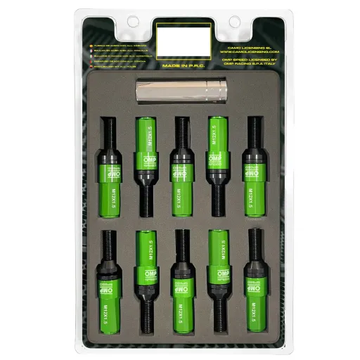 Kit de Parafusos OMP OMPS09981208 28 mm Verde M12 x 1,50