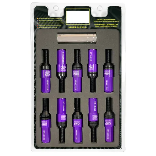 Kit de Parafusos OMP OMPS09971411 28 mm Roxo M14 x 1,25