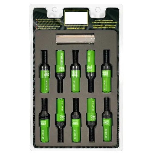 Kit de Parafusos OMP OMPS09971408 28 mm Verde M14 x 1,25