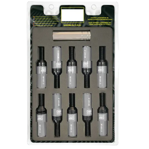 Kit de Parafusos OMP OMPS09981404 28 mm Cinzento M14 x 1,50