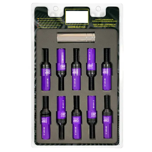 Kit de Parafusos OMP OMPS09981411 28 mm Roxo M14 x 1,50