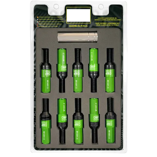 Kit de Parafusos OMP OMPS09981408 28 mm Verde M14 x 1,50