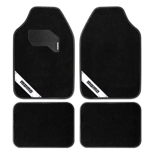 Tapete para o Carro Momo MOMLCM012BW Universal Preto Branco