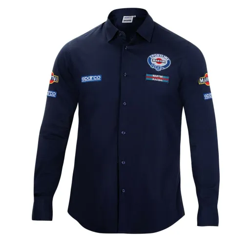 Camisa de Manga Comprida Homem Sparco Martini Racing Tamanho L Azul Marinho