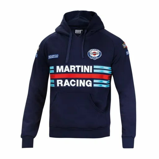 Polar com Capuz Homem Sparco Martini Racing Azul Marinho