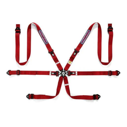 Arnês com 6 Pontos de Fixação Sparco Martini Racing Vermelho 2"