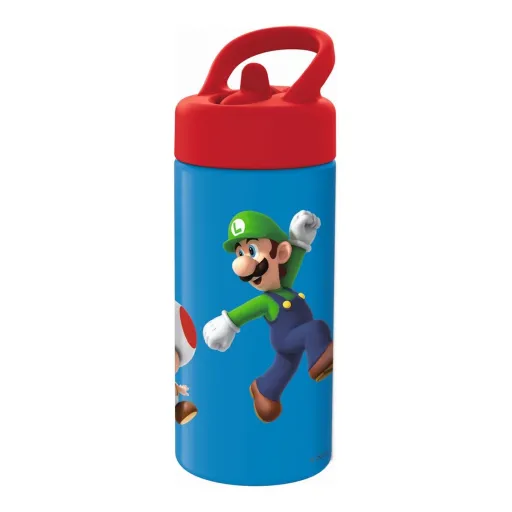 Garrafa de Água Super Mario Vermelho Azul (410 ml)