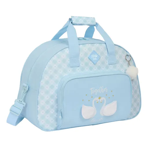 Saco de Desporto Glow Lab Cisnes Azul Claro 48 x 33 x 21 cm