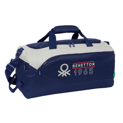 Saco de Desporto Benetton Varsity Cinzento Azul Marinho 50 x 25 x 25 cm