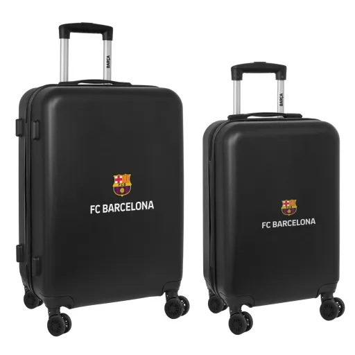 Conjunto de Malas F.C. Barcelona + Mediano 24 Trólei Preto 40 x 63 x 26 cm (2 Peças)