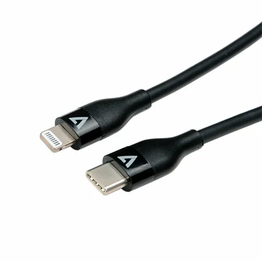 Cabo USB-C para Lightning V7 V7USBCLGT-1M         Preto