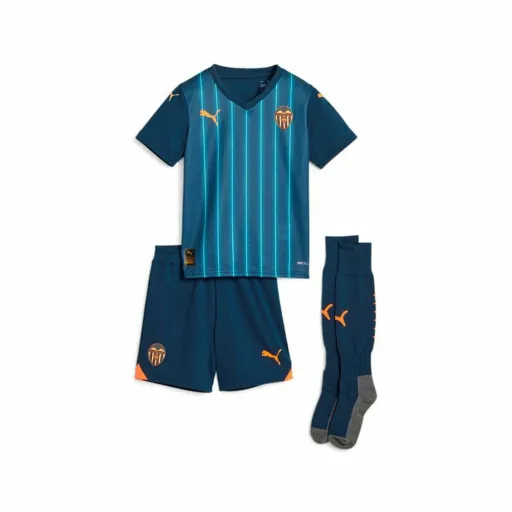 T-Shirt de Futebol para Crianças Puma Valencia C.F Away Azul 1-2 Anos