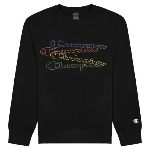 Camisola Infantil Champion Crewneck Script Logo Boy Preto