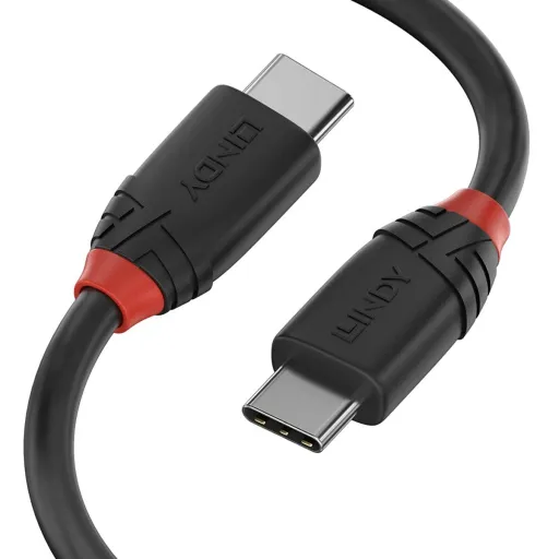 Cabo USB C LINDY 36907 1,5 m Preto