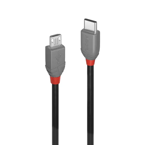 Cabo USB LINDY 36892 Preto Preto/Cinzento 2 m