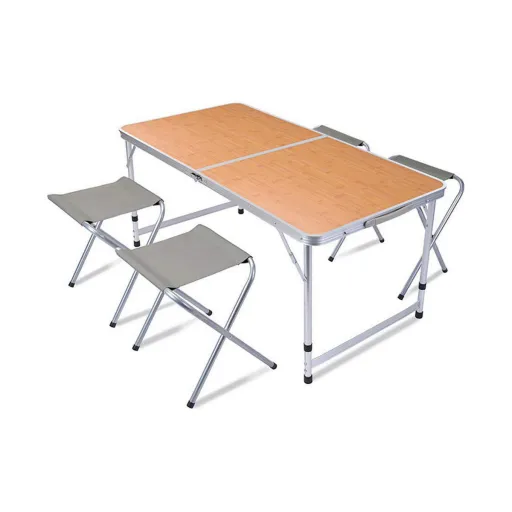 Conjunto de Mesa com 4 Cadeiras Redcliffs Alumínio