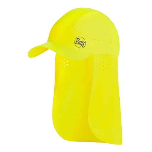 Boné com Protetor de Nuca Buff Pack Cap Bimini Amarelo Flúor