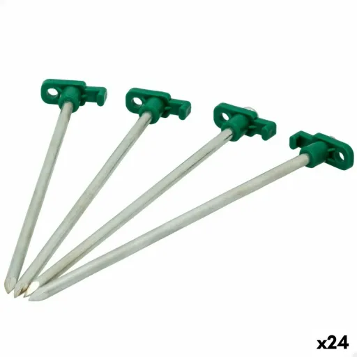 Estacas para Campismo Aktive 25 cm 4 Peças Ø 8 mm (24 Unidades)