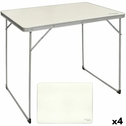 Mesa Dobrável Aktive Branco 80 x 70 x 60 cm (4 Unidades)