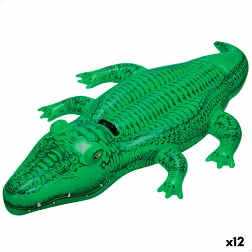 Figura Insuflável para Piscina Intex Crocodilo 168 x 86 cm (12 Unidades)