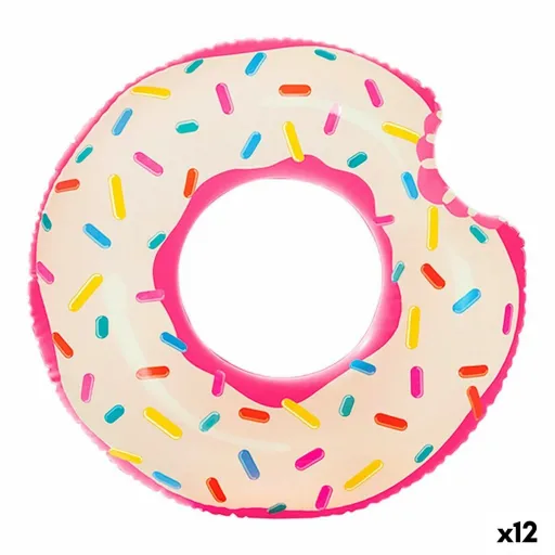 Roda Insuflável Intex Donut Cor de Rosa 107 x 99 x 23 cm (12 Unidades)