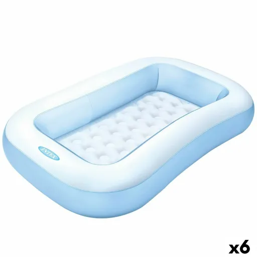 Piscina Insuflável para Crianças Intex Retangular Azul Branco 90 L 166 x 25 x 100 cm (6 Unidades)