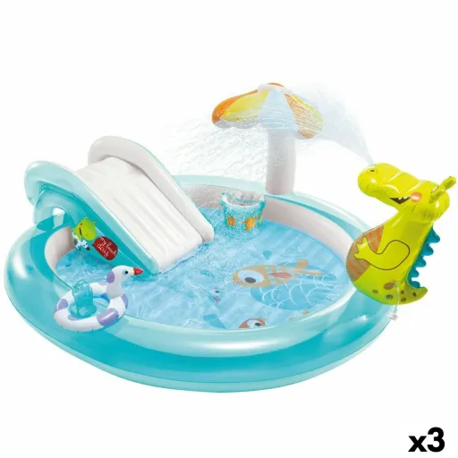 Piscina Insuflável para Crianças Intex Parque Lúdico Crocodilo 201 x 84 x 17 cm (3 Unidades)