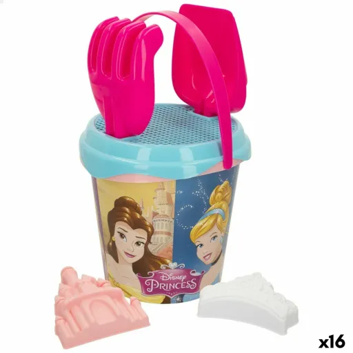 Conjunto de Brinquedos de Praia Princesses Disney Ø 18 cm (16 Unidades)