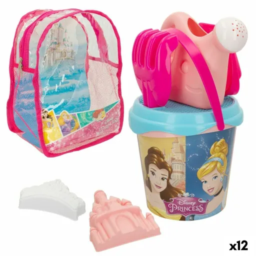 Conjunto de Brinquedos de Praia Disney Princess Polipropileno 18 x 16 x 18 cm Ø 18 cm (12 Unidades)