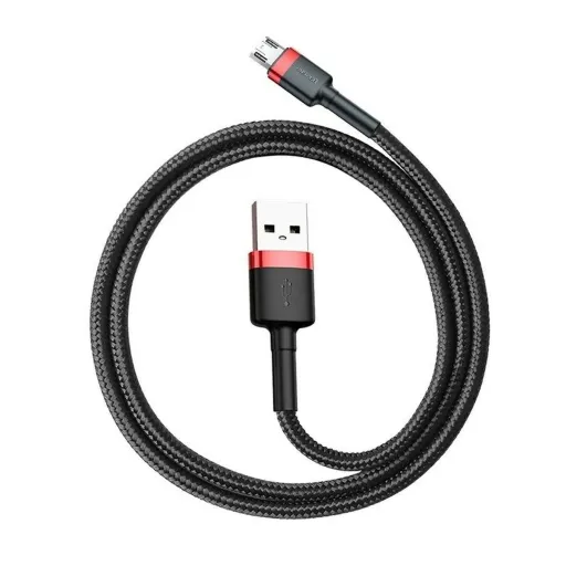 Cabo USB para Micro USB Baseus Cafule Preto Vermelho 2 m